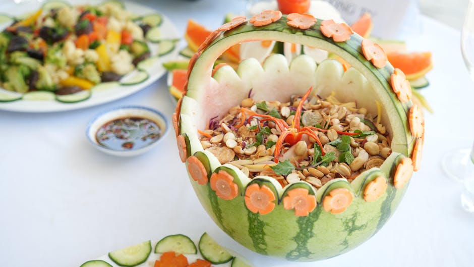 Hvalformet vannmelonsalat