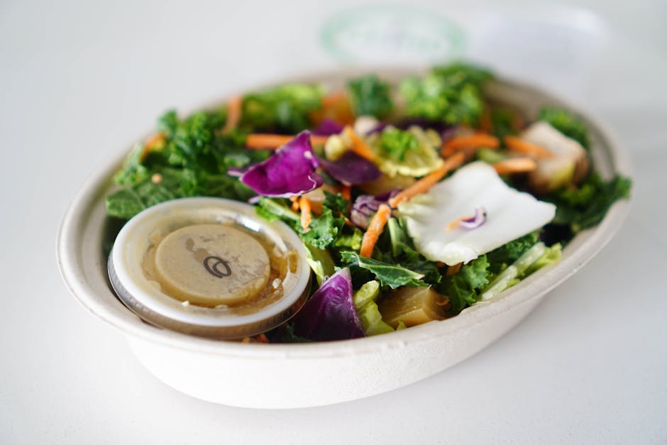 Frisk kålsalat med grønnkål og gulrot