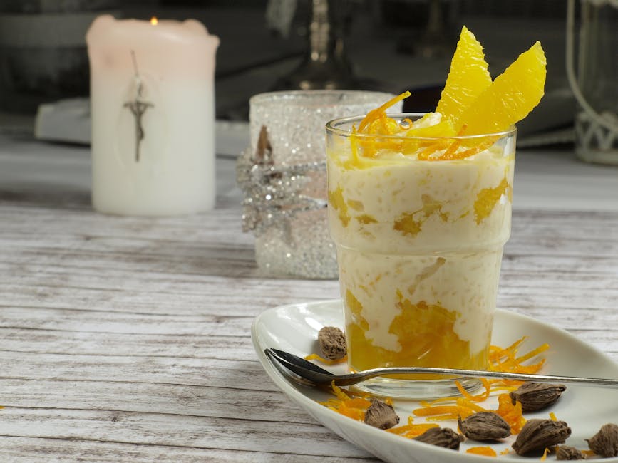 Forfriskende champagne- og appelsingranita