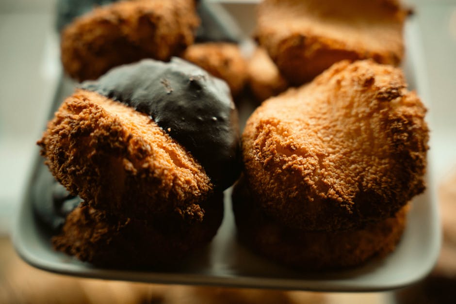 Peanøttsmørmakroner med kokos