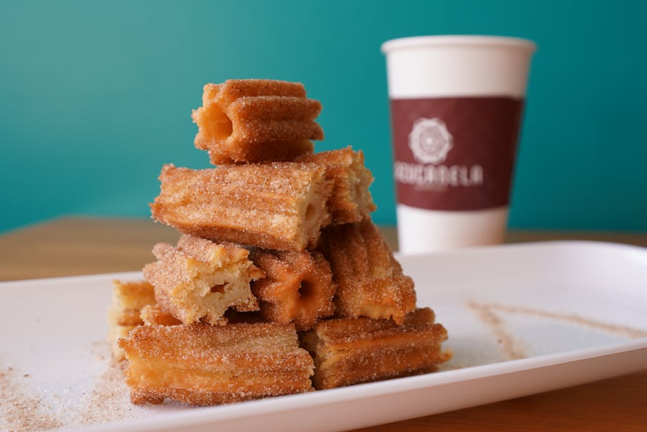 Churrototter med Dulce de Leche og pisket krem