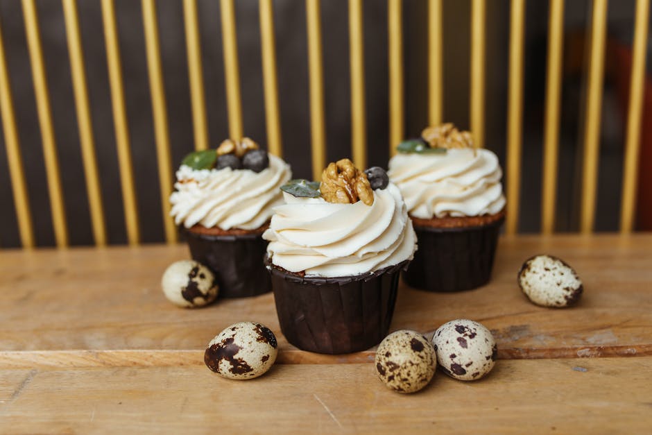 Sjokolade- og valnøttcupcakes