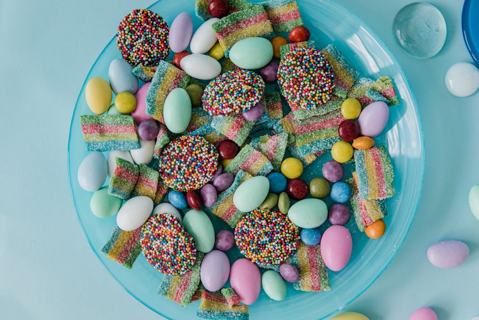 Sprø påskegodbiter med rester av påskegodt