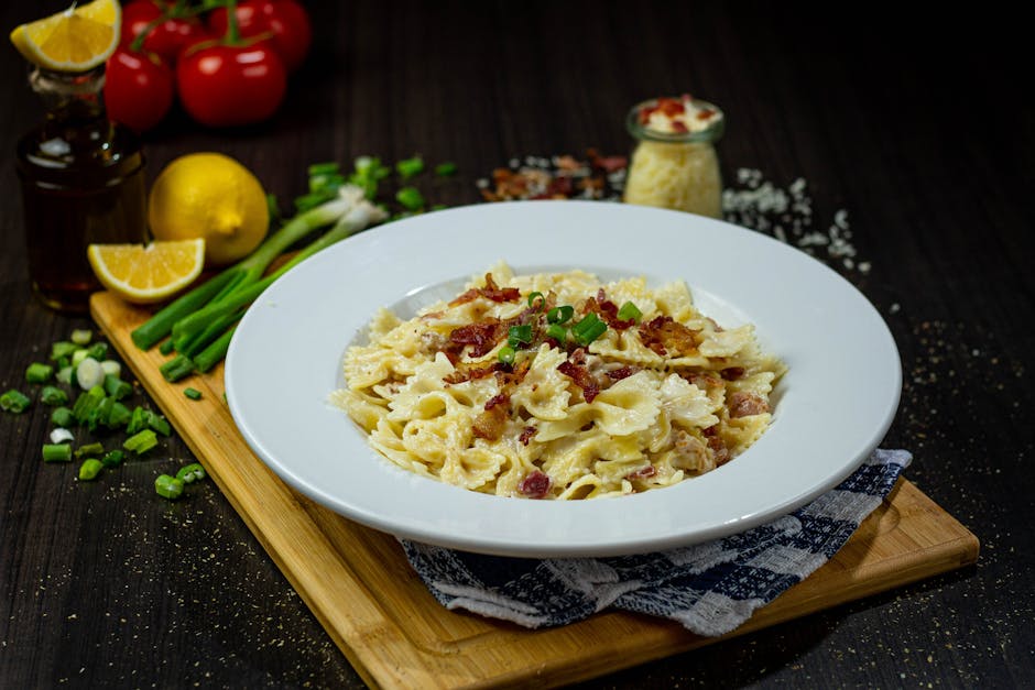 Båndpasta med røkelaks og sitronsaus