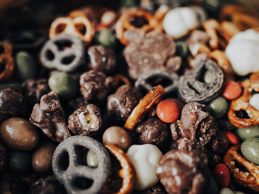 Kalkun-snacks med pretzels og Cocoa Krispies