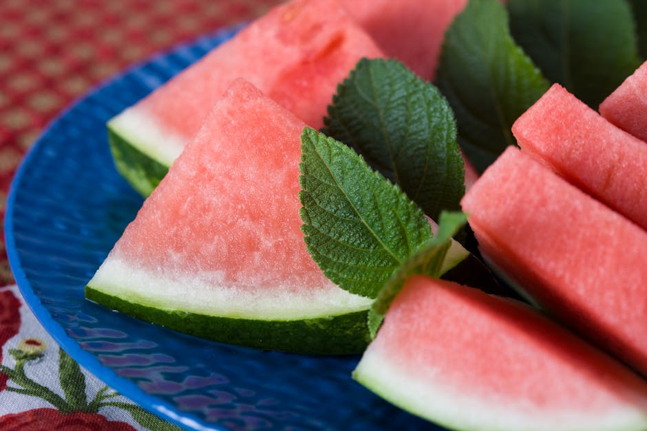 Vannmelonskiver med lime-honingsirup