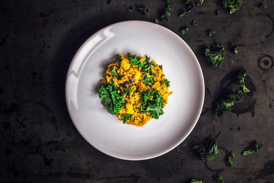 Krydret grønne bønner og grønnkål med parmesan