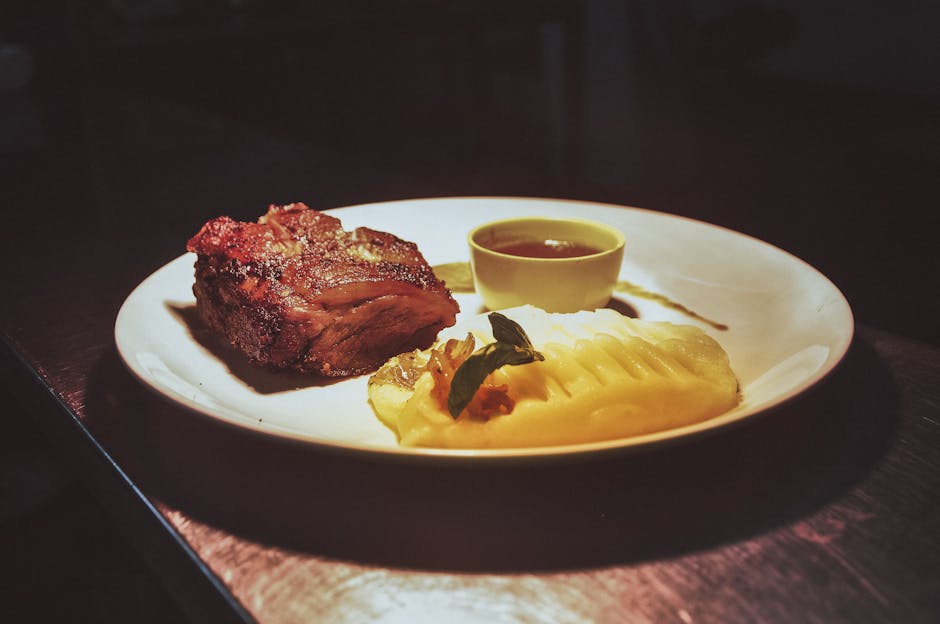 Fritert biff med kremet saus