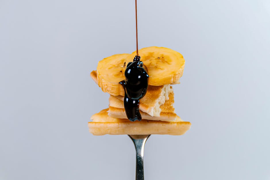 Fylte bananpannekaker med pralinsaus