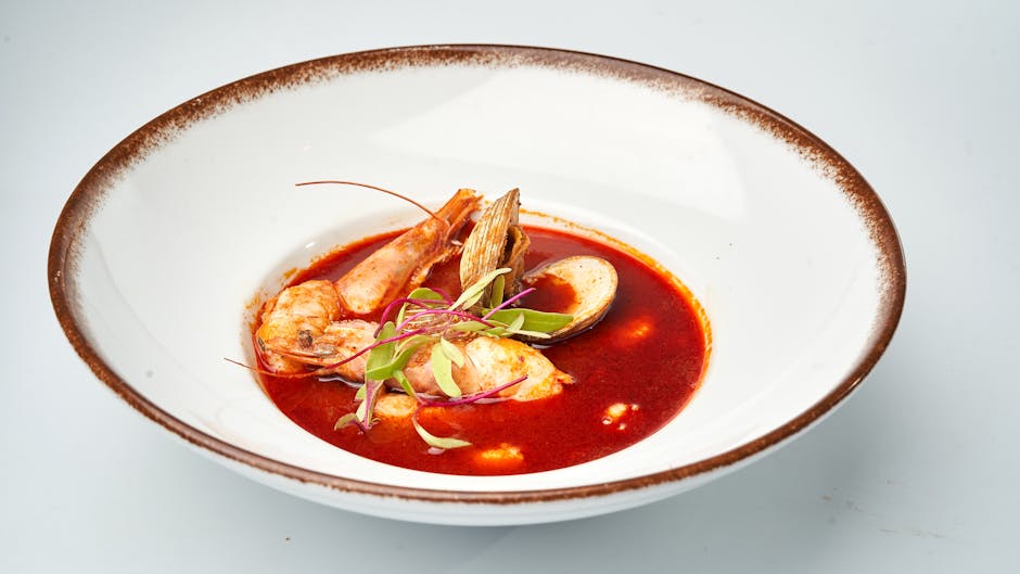 Klassisk blåskjellsuppe med tomat og hvitvin