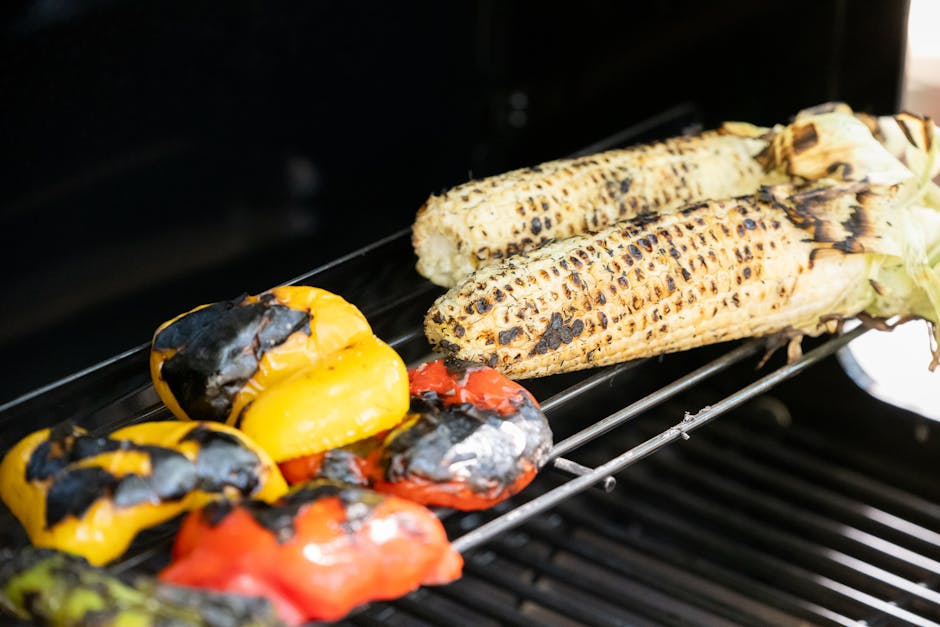 Grillet succotash med bønner og mais