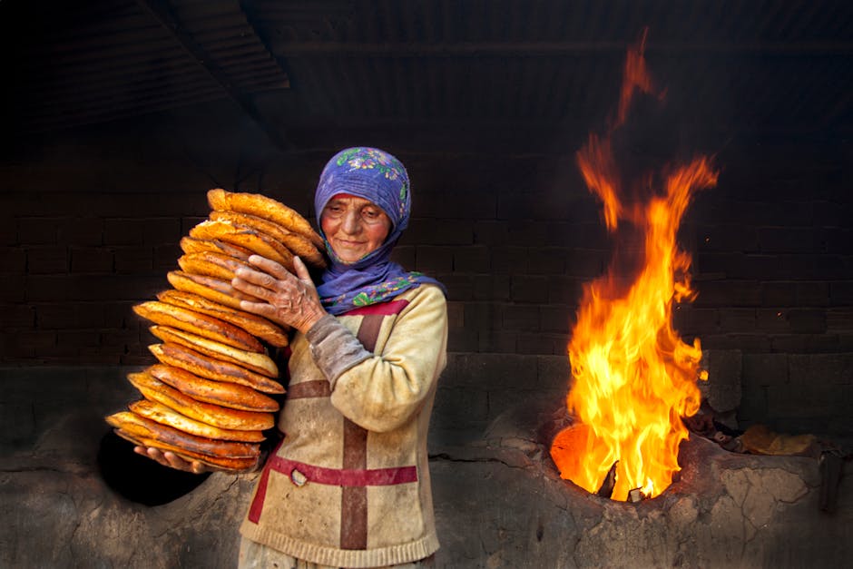 Tradisjonelt brød bakt over åpen ild