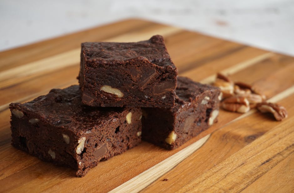Fudge- og nøttebarer