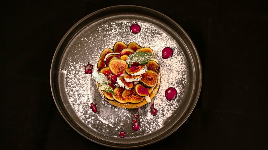 Bakte epler med fiken og karamellsaus