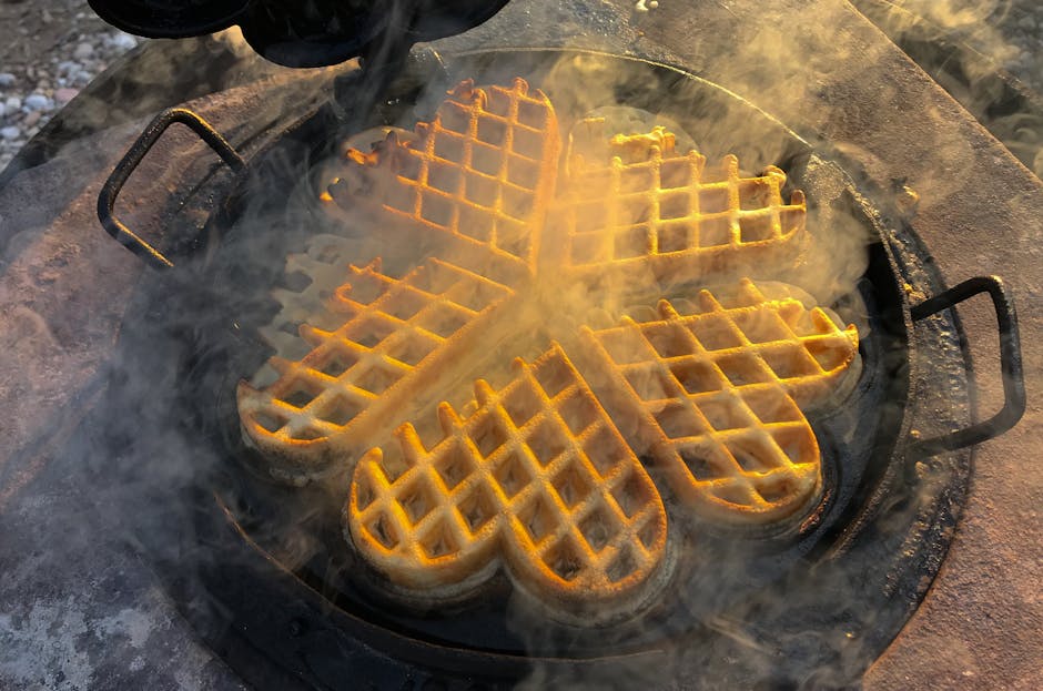 Vafler med Gruyère og karamellisert løk