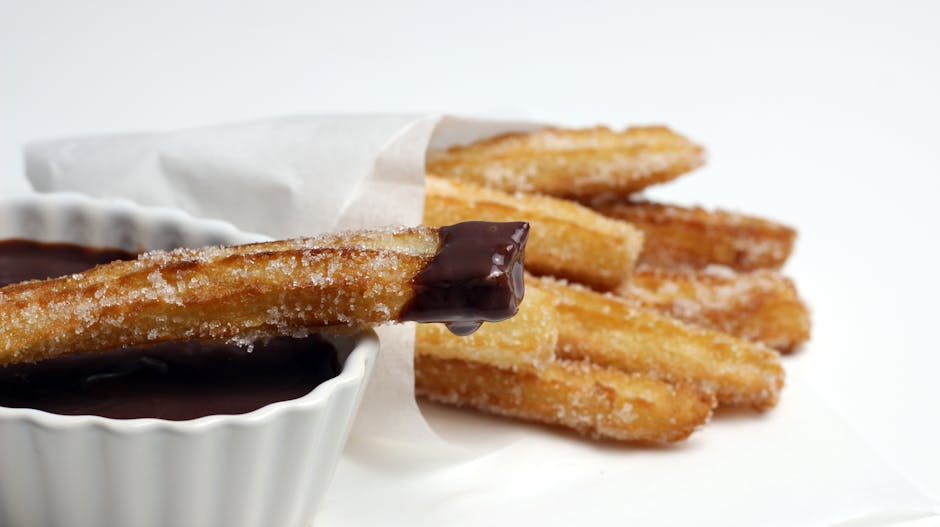 Sprø churros med kanel og sukker