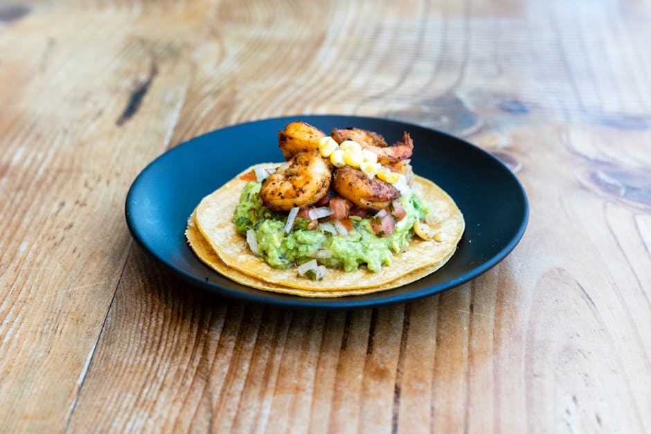 Reker med oliventortillas og tomatillo-avokadosalsa