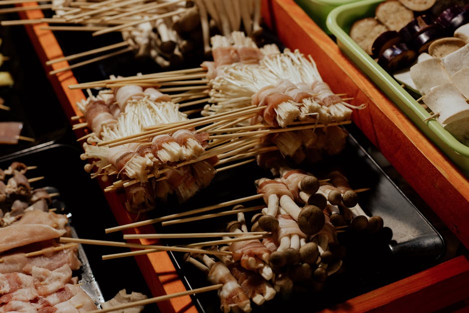 BBQ-sjampinjonger innbakt i bacon