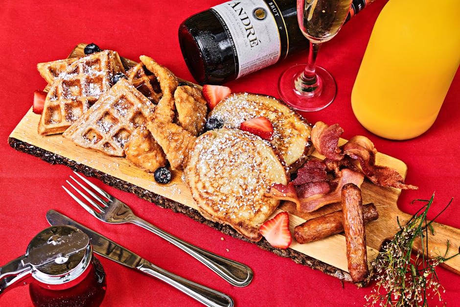 Smørstekt kylling med sprø grynvafler