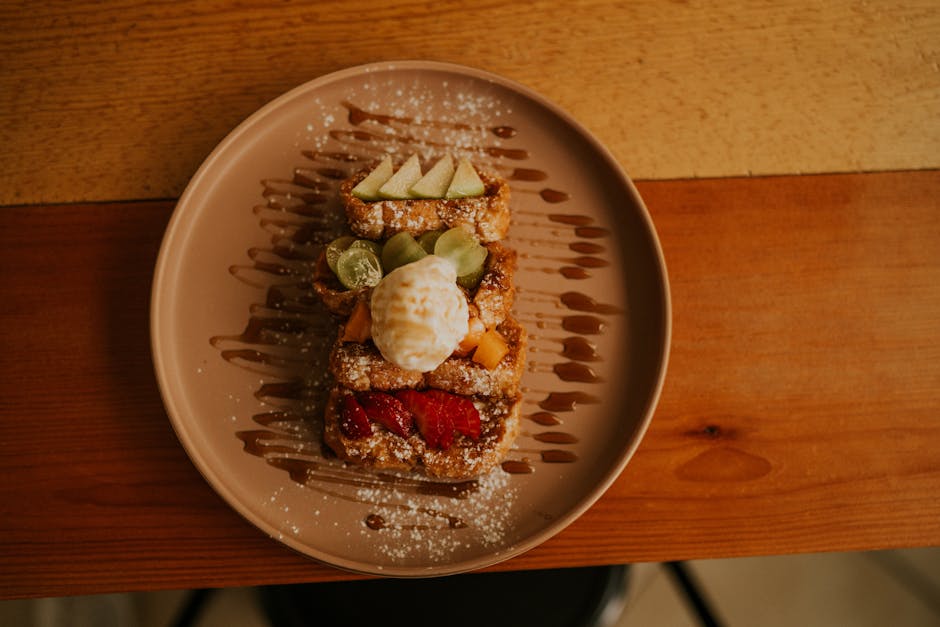 French Toast fylt med druer og mandelkrem