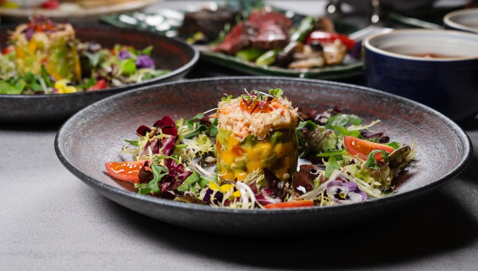 Jumbo krabbesalat med plantainchips og avokado