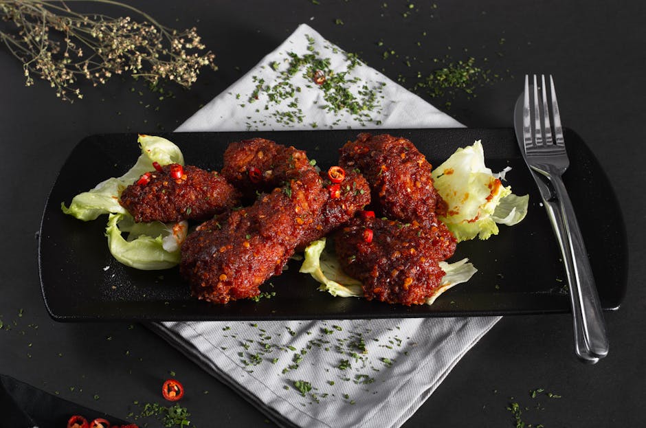 Honning- og chilimarinert kyllingvinger