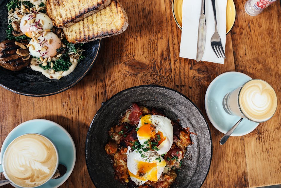 Roastbiff- og grønnsakshash med posjerte egg