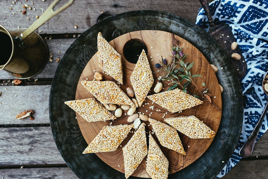 Gresk sesamfrø-sukkertøy med honning