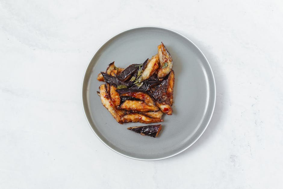 Sprø auberginechips med panko