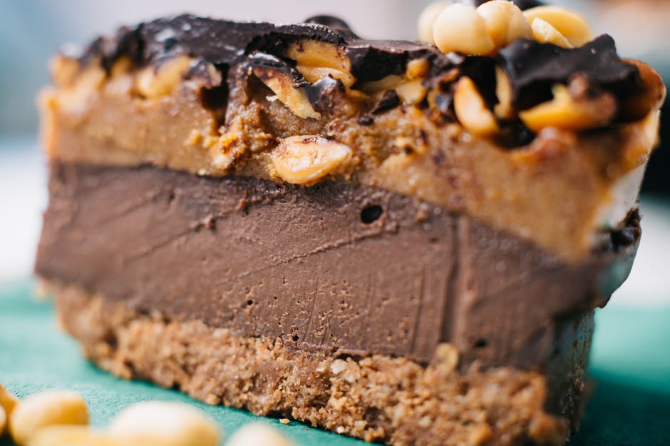 Frossen sjokolade- og peanøttsmørterrin