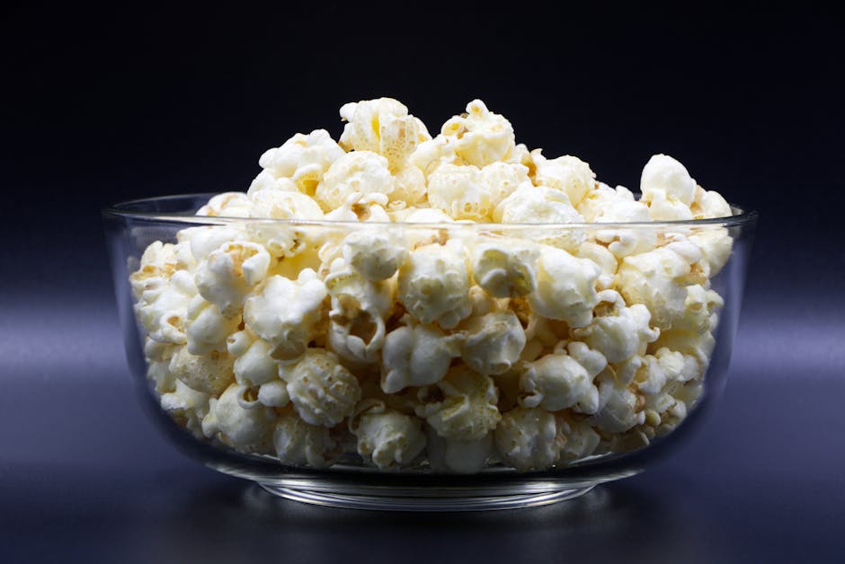 Enkelt saltet popcorn