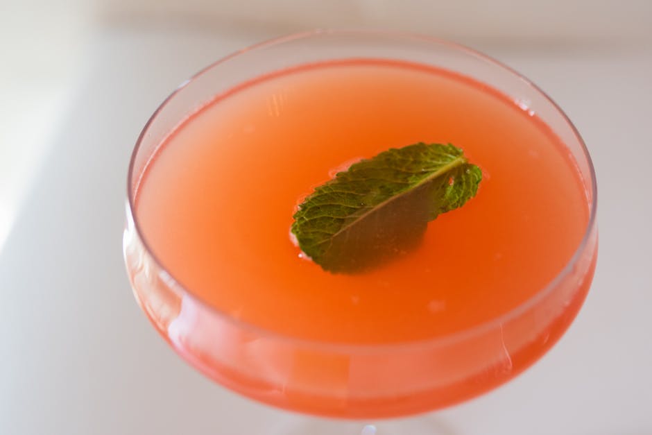 Fersken Julep med ingefærsirup