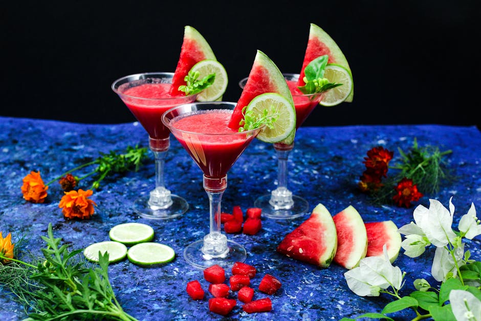 Forfriskende vannmelon-vodka-cooler
