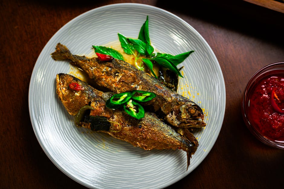 Chili- og spisskummelfritert fisk