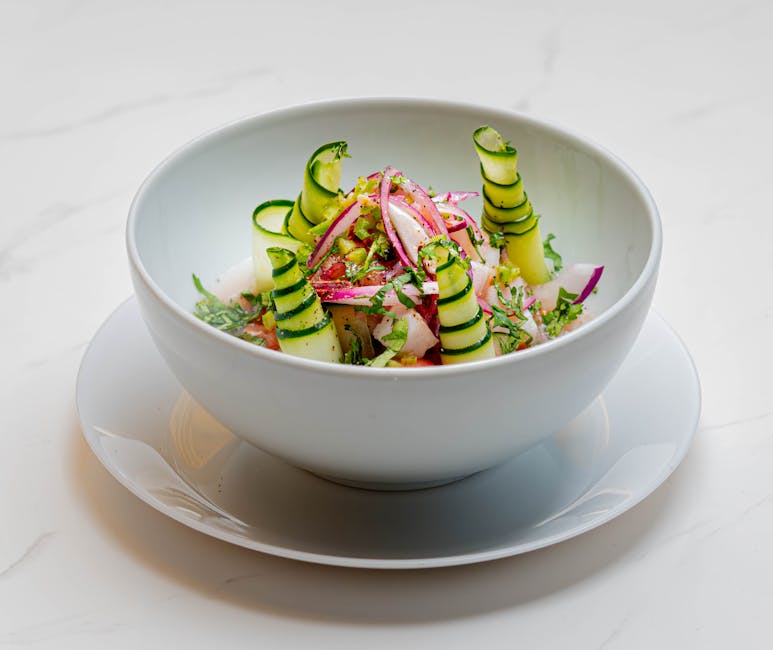 Sjøbønnesalat med daikon og agurk