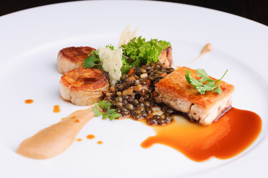 Breiflabb med krydrede linser og smørbrent blomkål