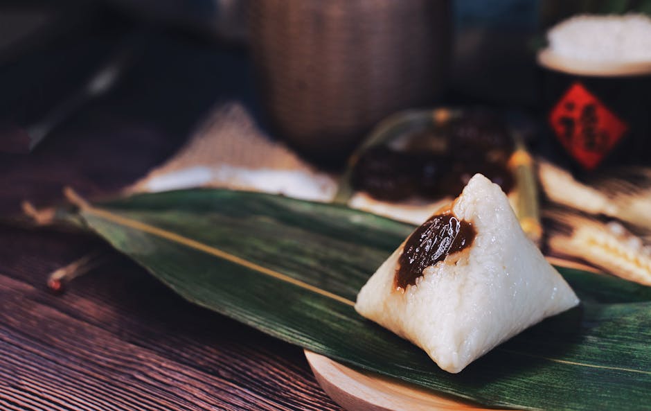 Røkt østers og sticky ris-fyll i lotusblad