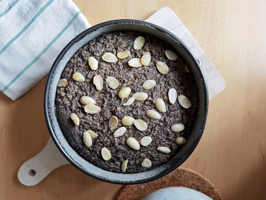 Bienenstichkake med plomme- og porteriskrem
