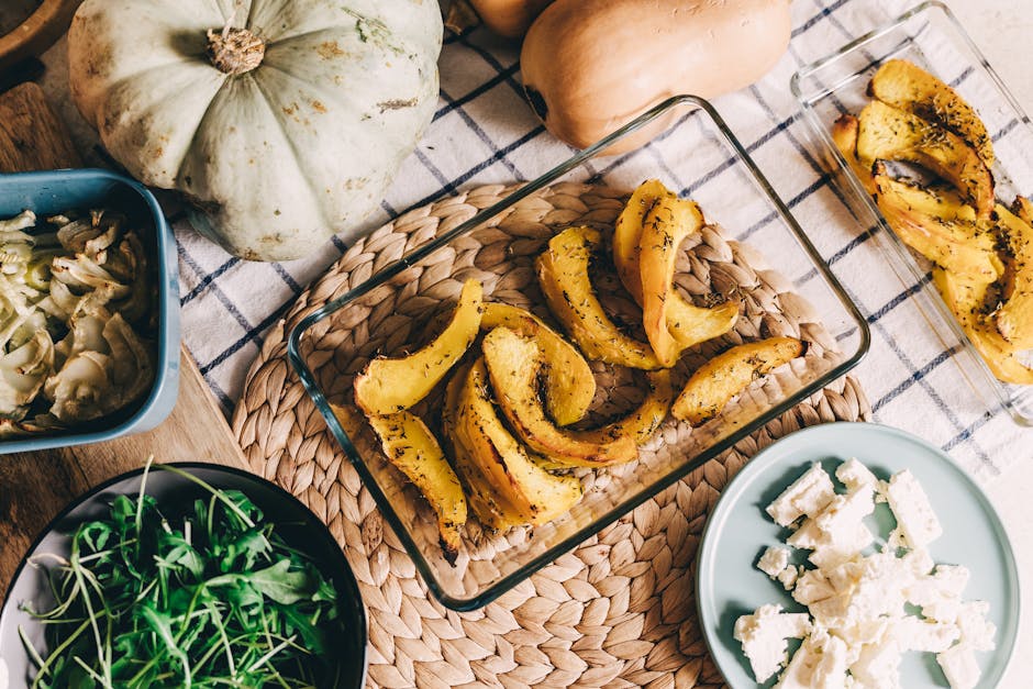 Ovnsbakt Delicata-squash med lønn og timian
