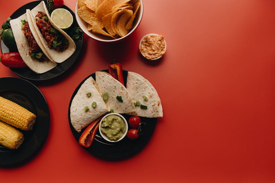 Geitostquesadillas med frisk tomat- og maissalsa