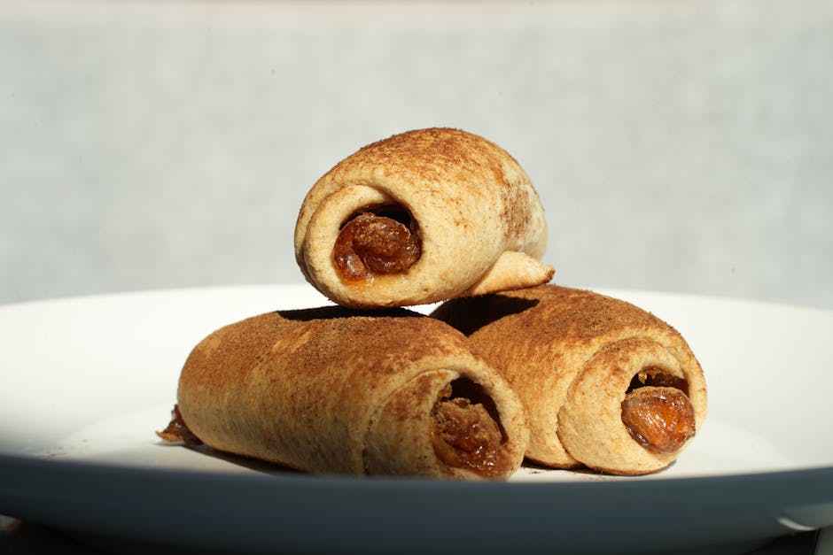 Ostefylte blinis med kanel og sukker