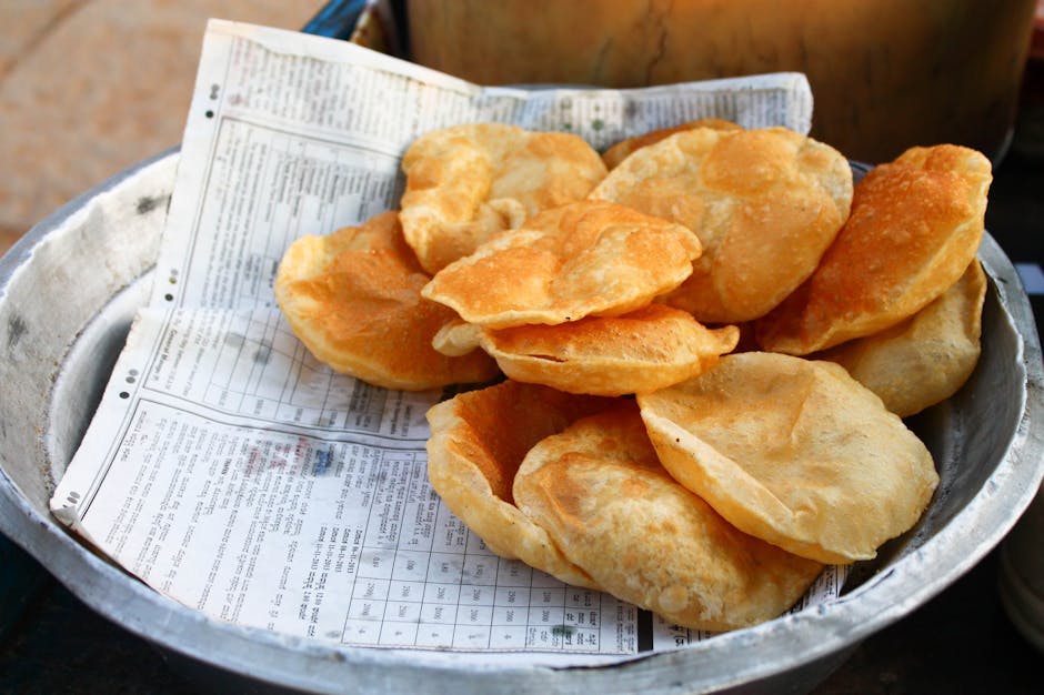 Friterte indiske brød (Poori)