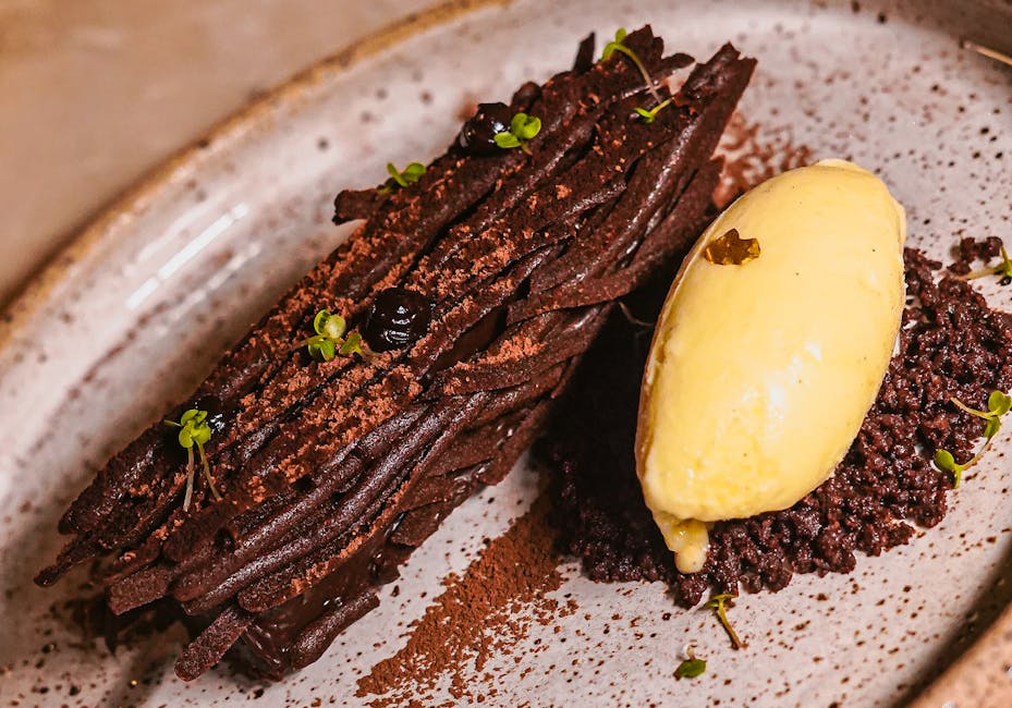 Sjokoladesemifreddo med krydret chilisaus