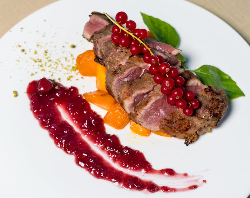Andebryst med granateple- og chilisaus