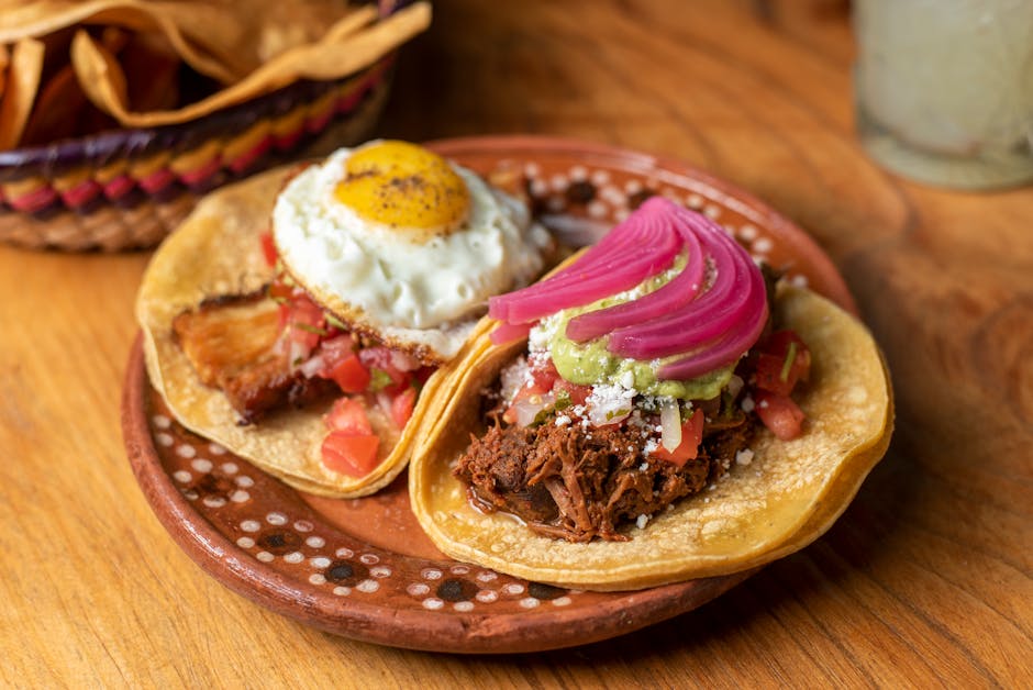 Kalkun barbacoa-tacos med svarte bønner