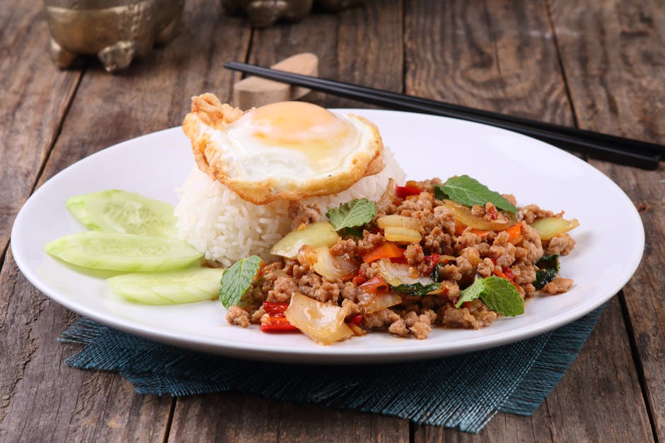 Yam Kai (Thai-egg) med kornrester