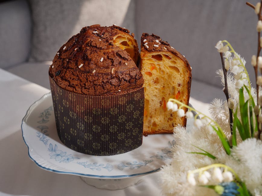 Safranpanettone med knust sukker
