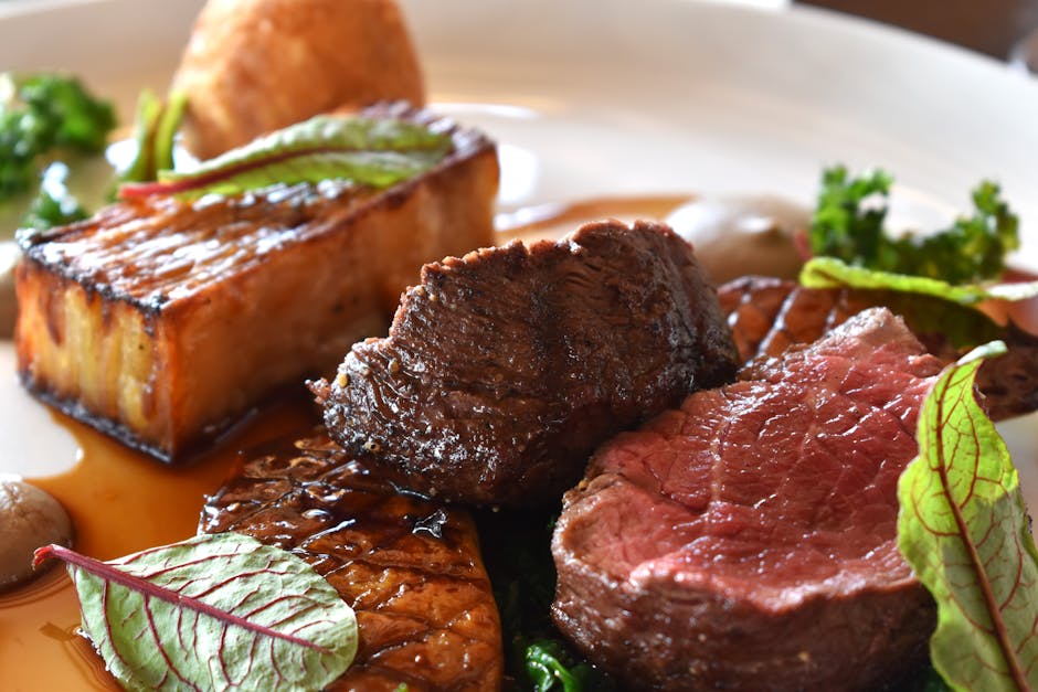 Stekt ytrefilet av storfe med brassert vårløk