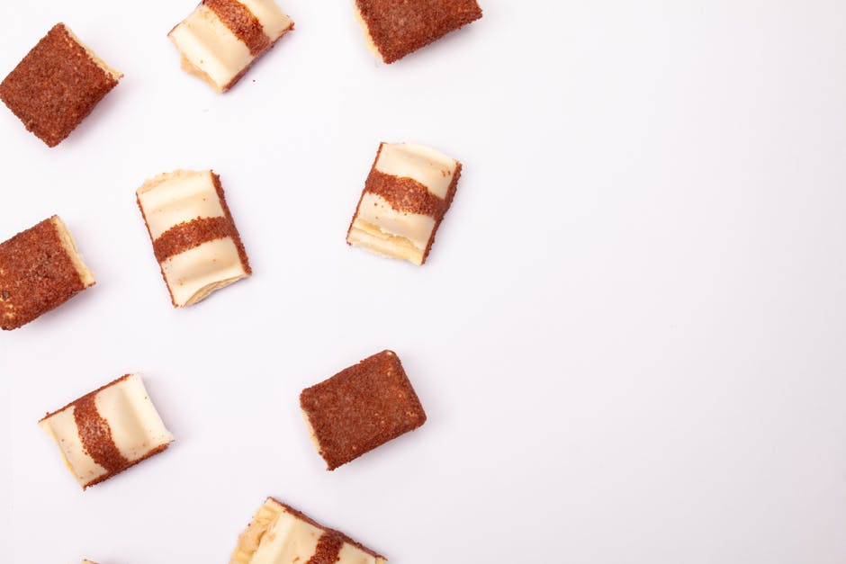 Kremostkaker i terninger med kanel