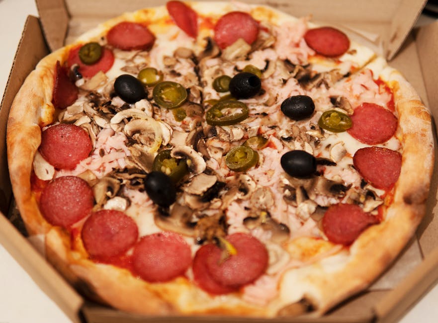 Pizza med kamskjell og bacon